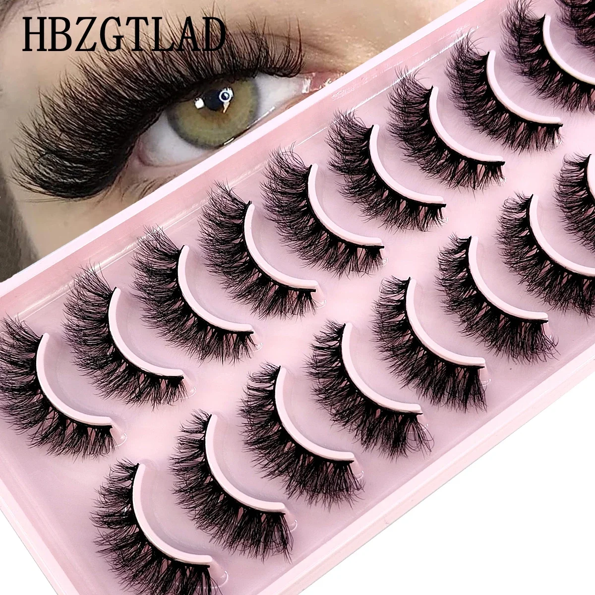 Eyelash Extension For Big Eyes - HBZGTLAD 10 Pairs 3D Mink Hair