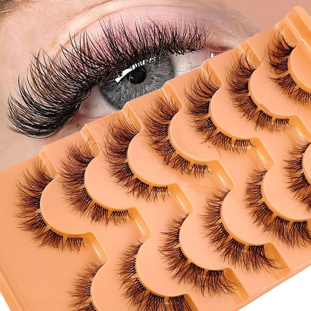 Eyelash Extension For Big Eyes - 7pairs Mink Eyelashes Invisible Band Lash
