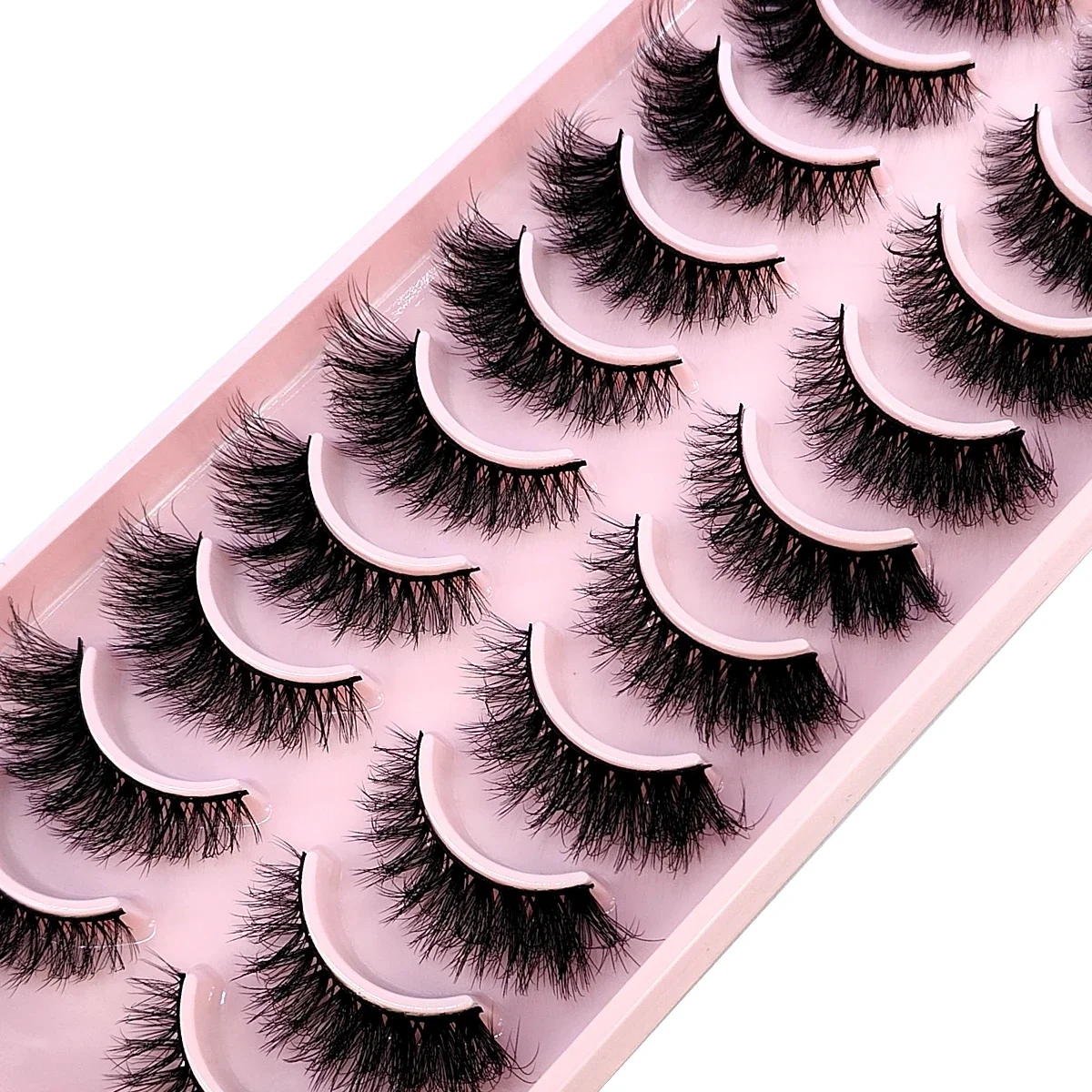 HBZGTLAD 10 Pairs 3D Mink Hair - Eyelash Extension For Big Eyes ulasan dan harga