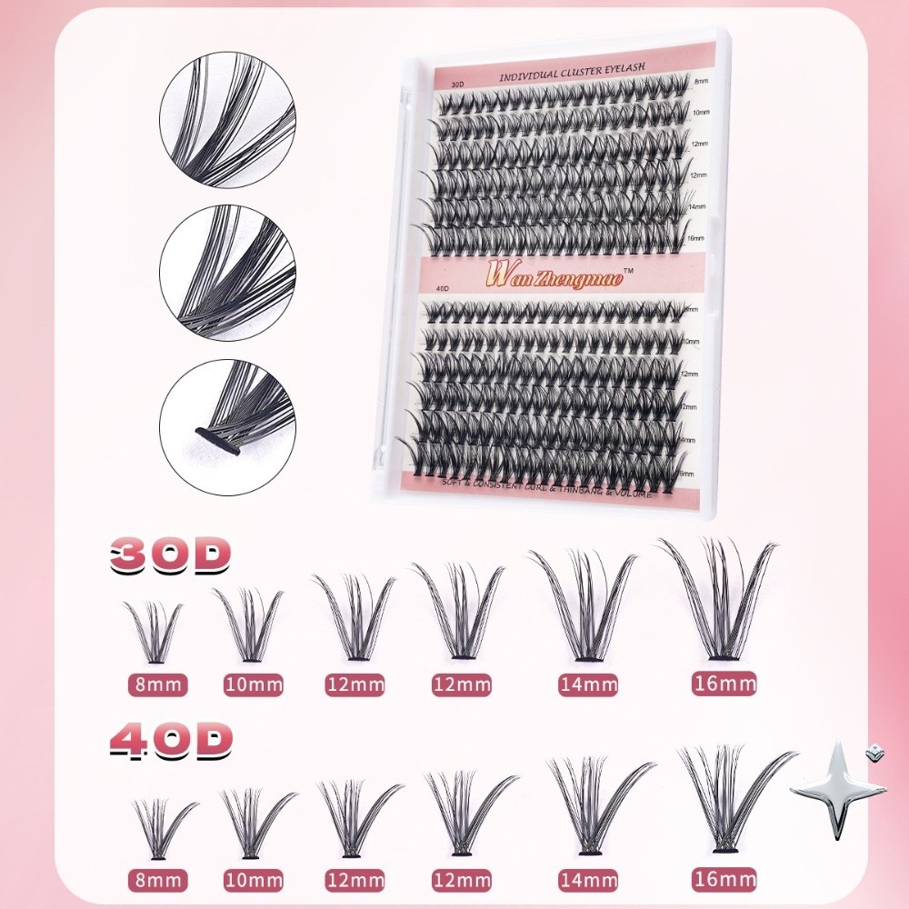 8-16mm Length False Eyelashes  - Eyelash Extension Kits ulasan dan harga