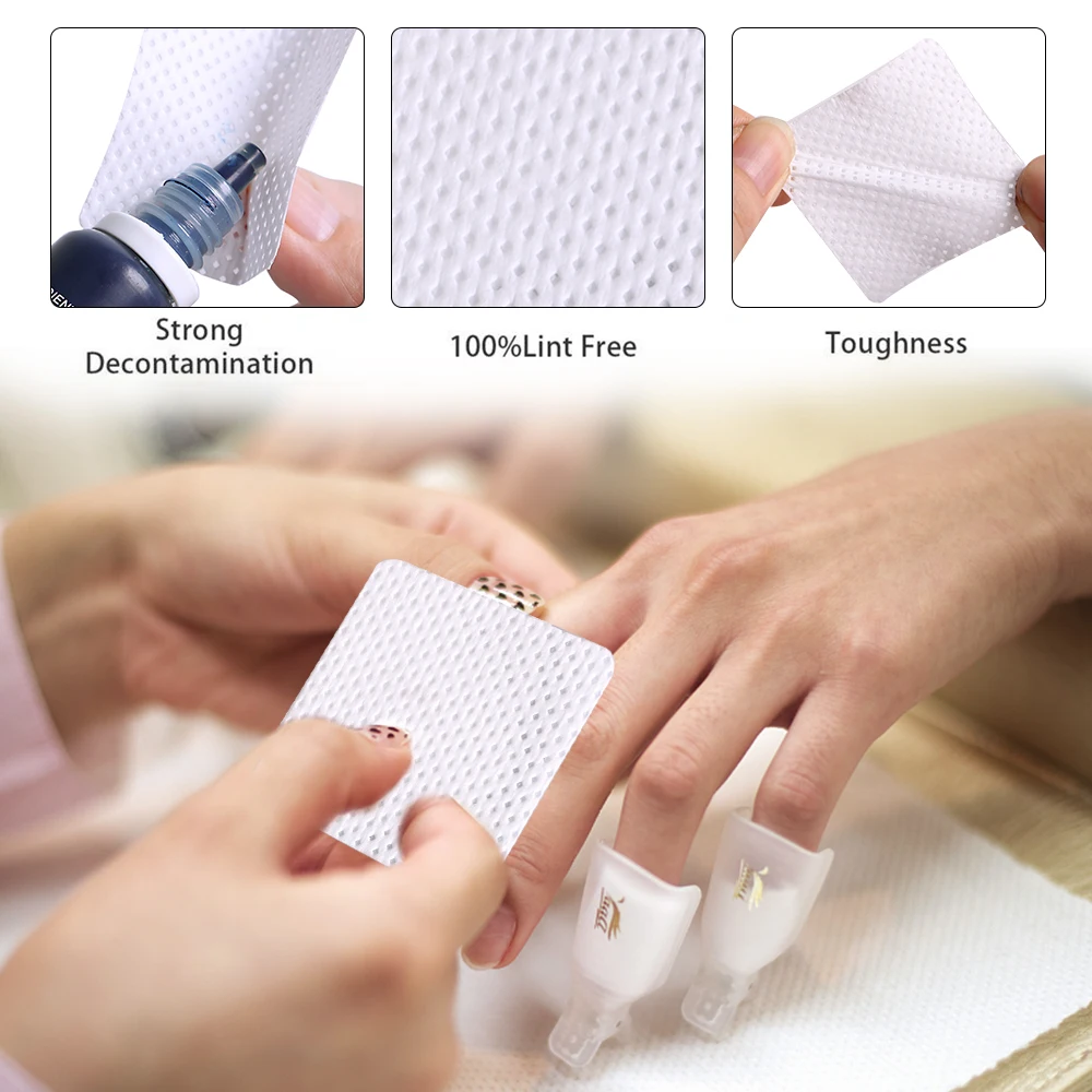 200Pcs Lint-Free Nail Wipes No - Eyelash Extension Gel Remover ulasan dan harga