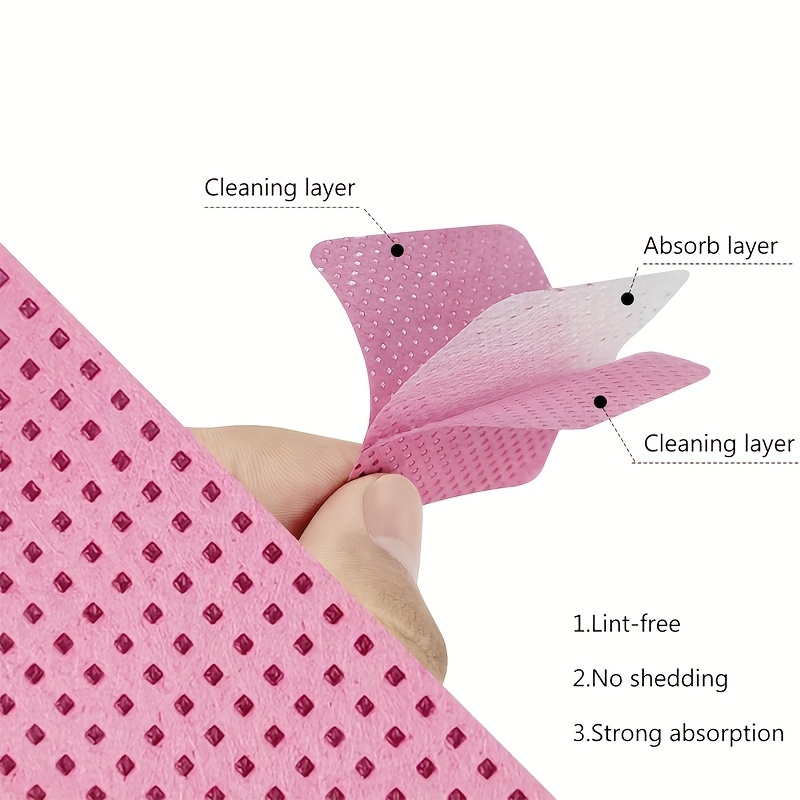 50/100/200pcs Lint-Free Nail W - Eyelash Extension Gel Remover ulasan dan harga